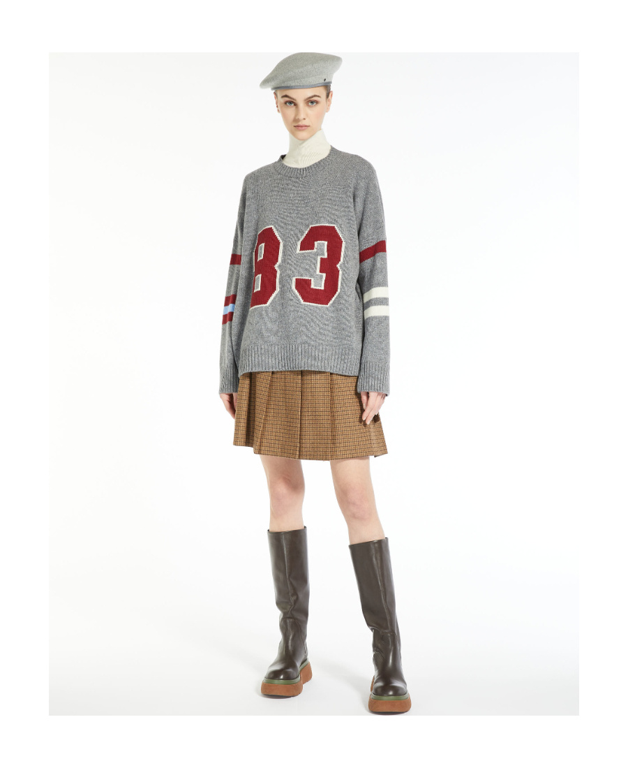 Weekend Max Mara Eido Wool Sweater In Gray