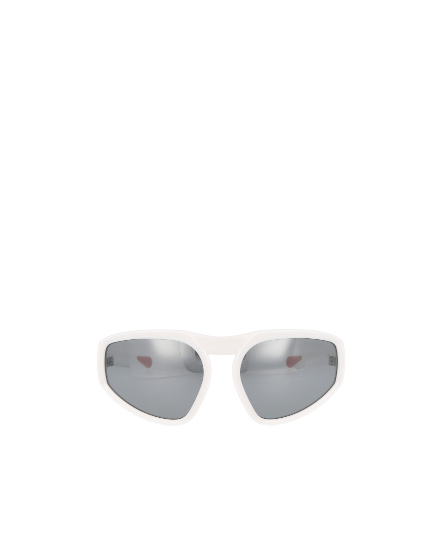 Moncler Geometric Frame Sunglasses In Gray