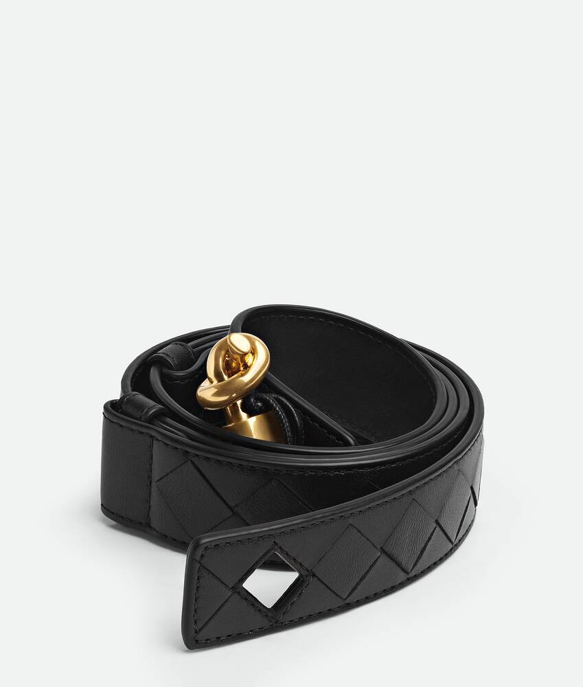 Bottega Veneta Andiamo Belt In Black