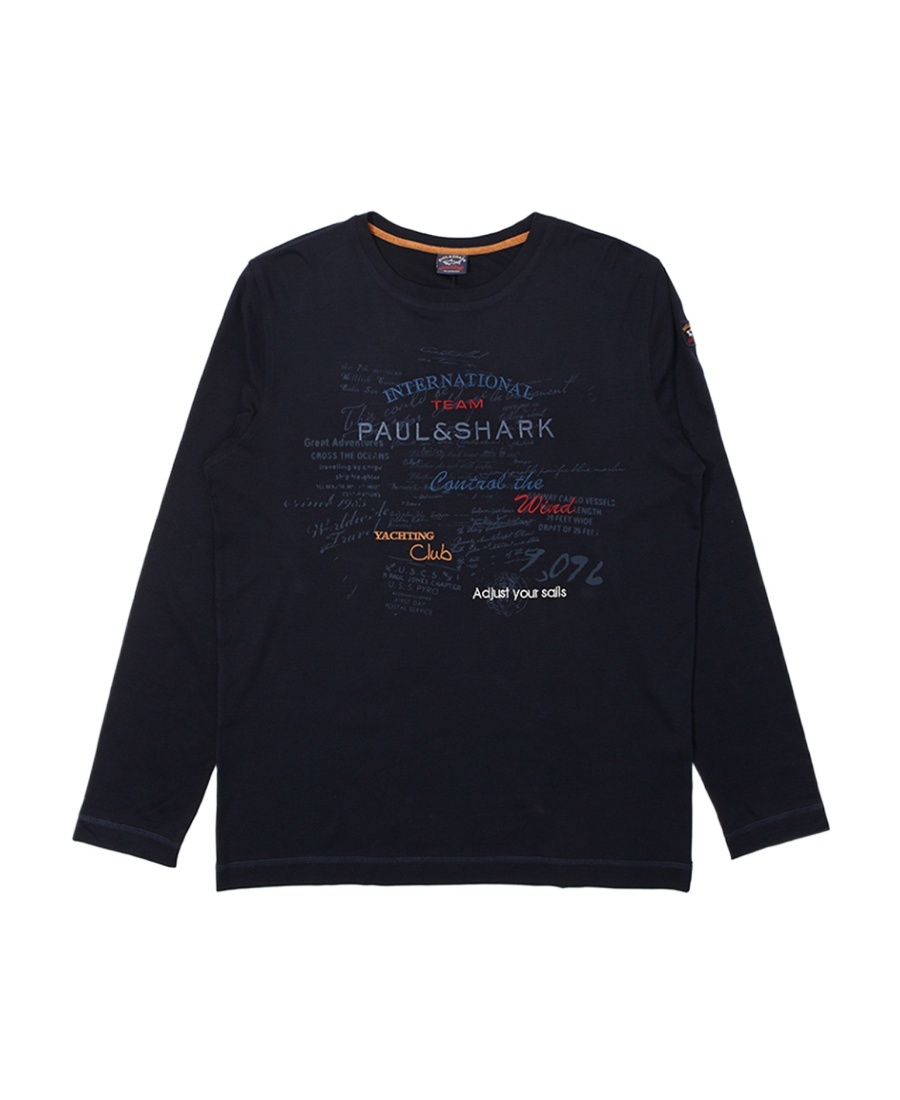 Shop Paul & Shark Logo Pattern T-shirt In Black