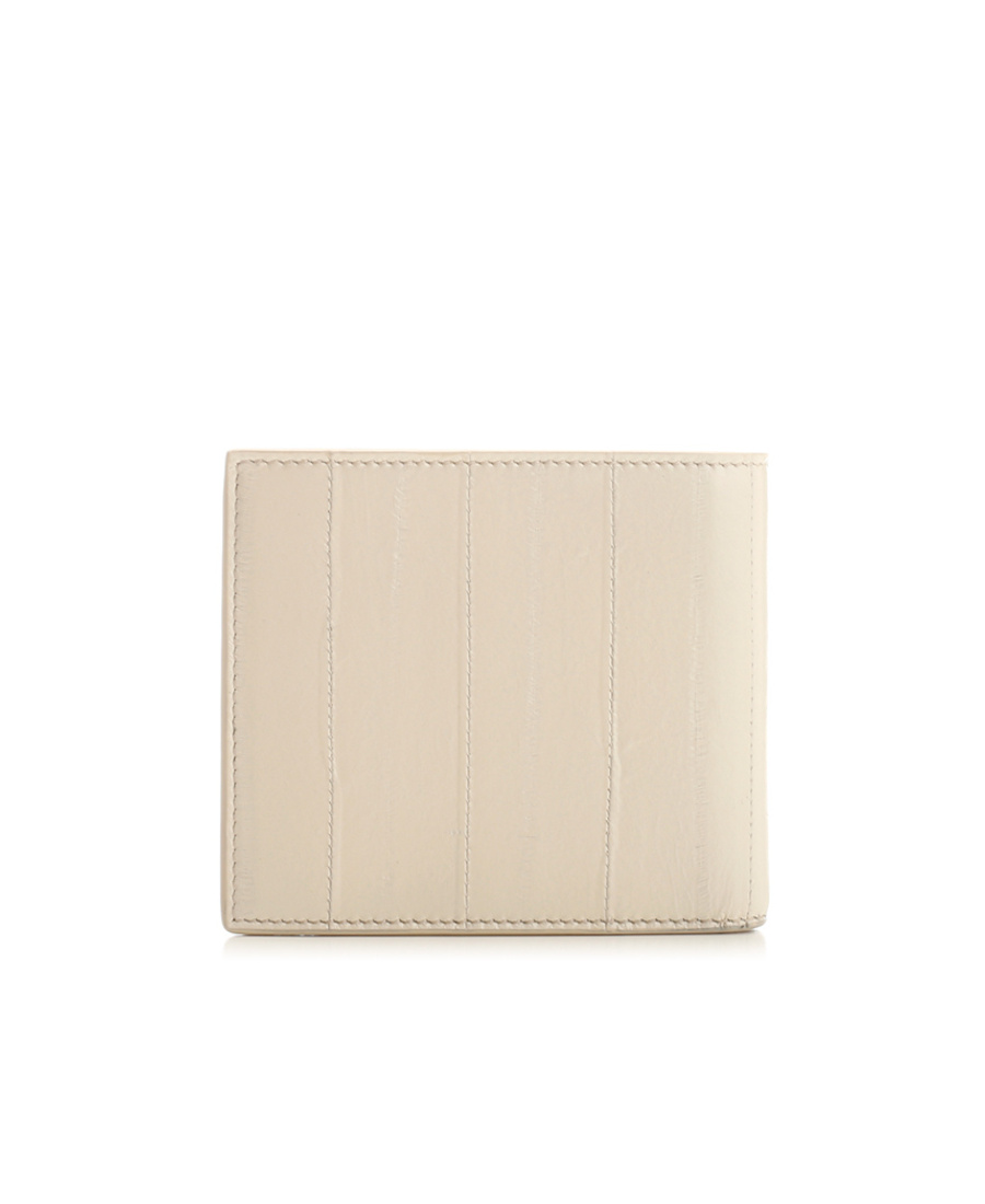 Saint Laurent Textured Bi-fold Leather Wallet In Nude