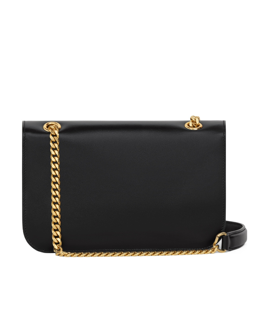 Celine Logo Shoulder Bag In Black