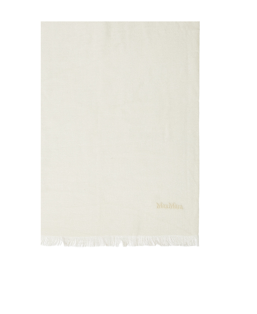 Max Mara Graded Cashmere Scarf In White