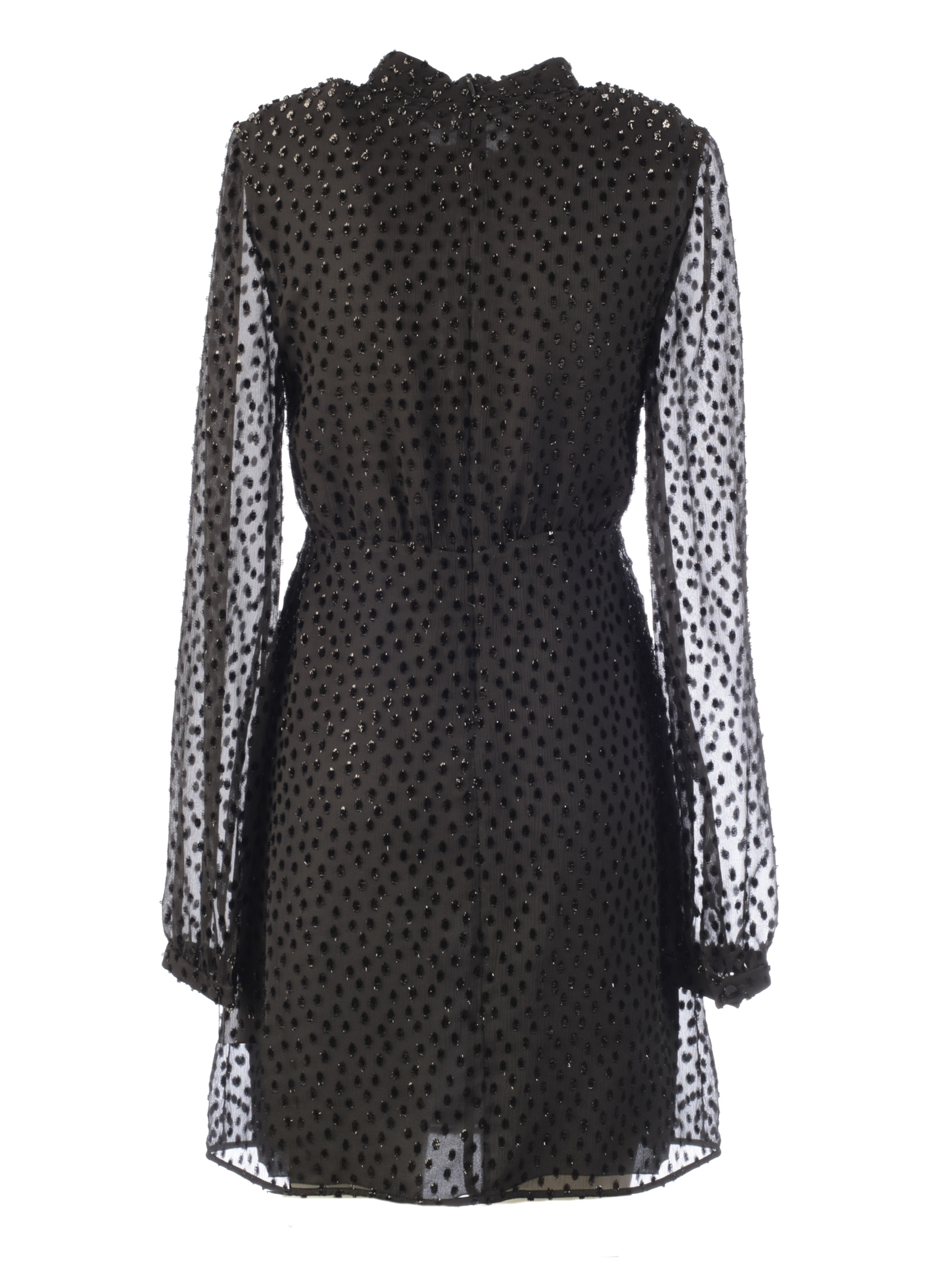 Saint Laurent Lavalier Pois Lurex In Black