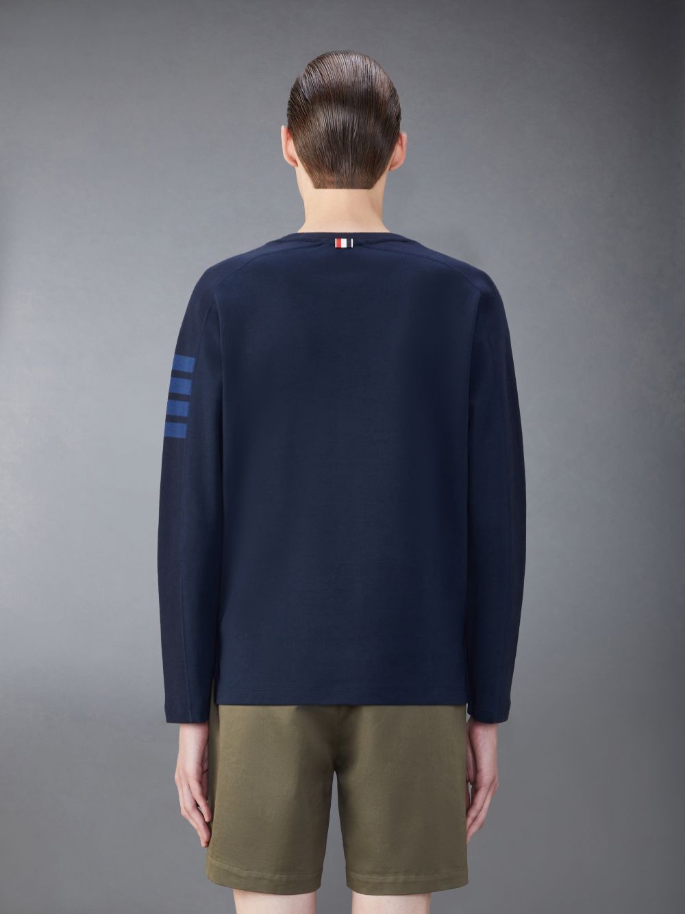 THOM BROWNE THOM BROWNE 4-BAR STRIPED CREWNECK SWEATSHIRT