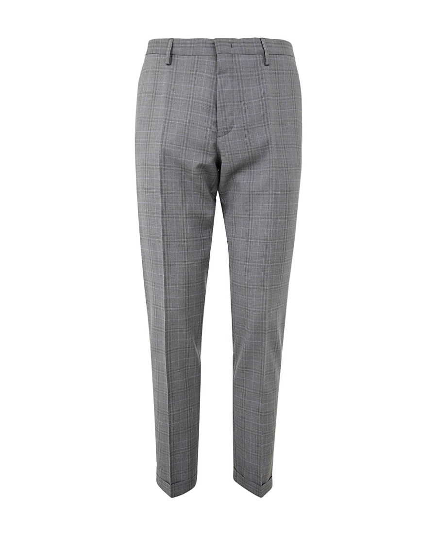 PAUL SMITH CHECK-PRINT STRAIGHT-LEG TROUSERS