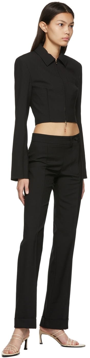 Jacquemus Black 'le Pantalon Fresa' Trousers In Black