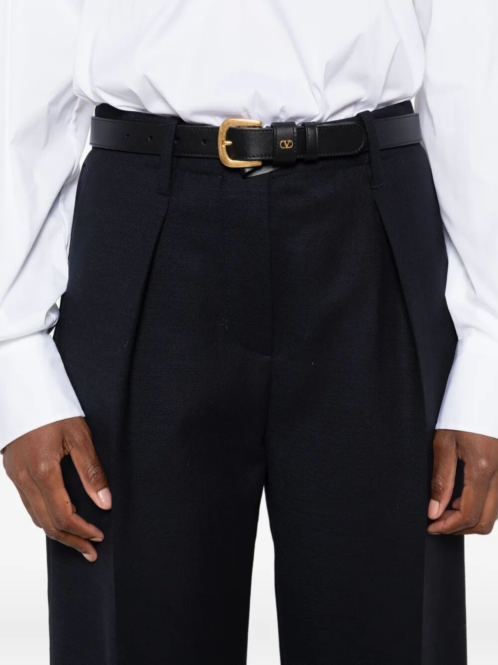 Brunello Cucinelli Pleated Wool Trousers In Black