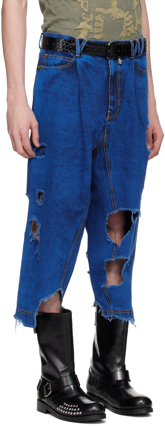Vivienne Westwood Pierced Detail Jeans In Blue
