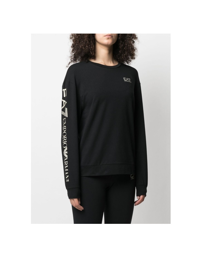 Emporio Armani Logo-print Sweatshirt In Black