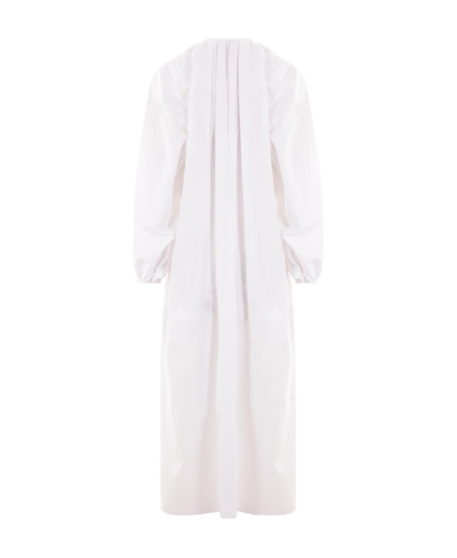 Mm6 Maison Margiela Cotton Poplin Shirt Dress In White