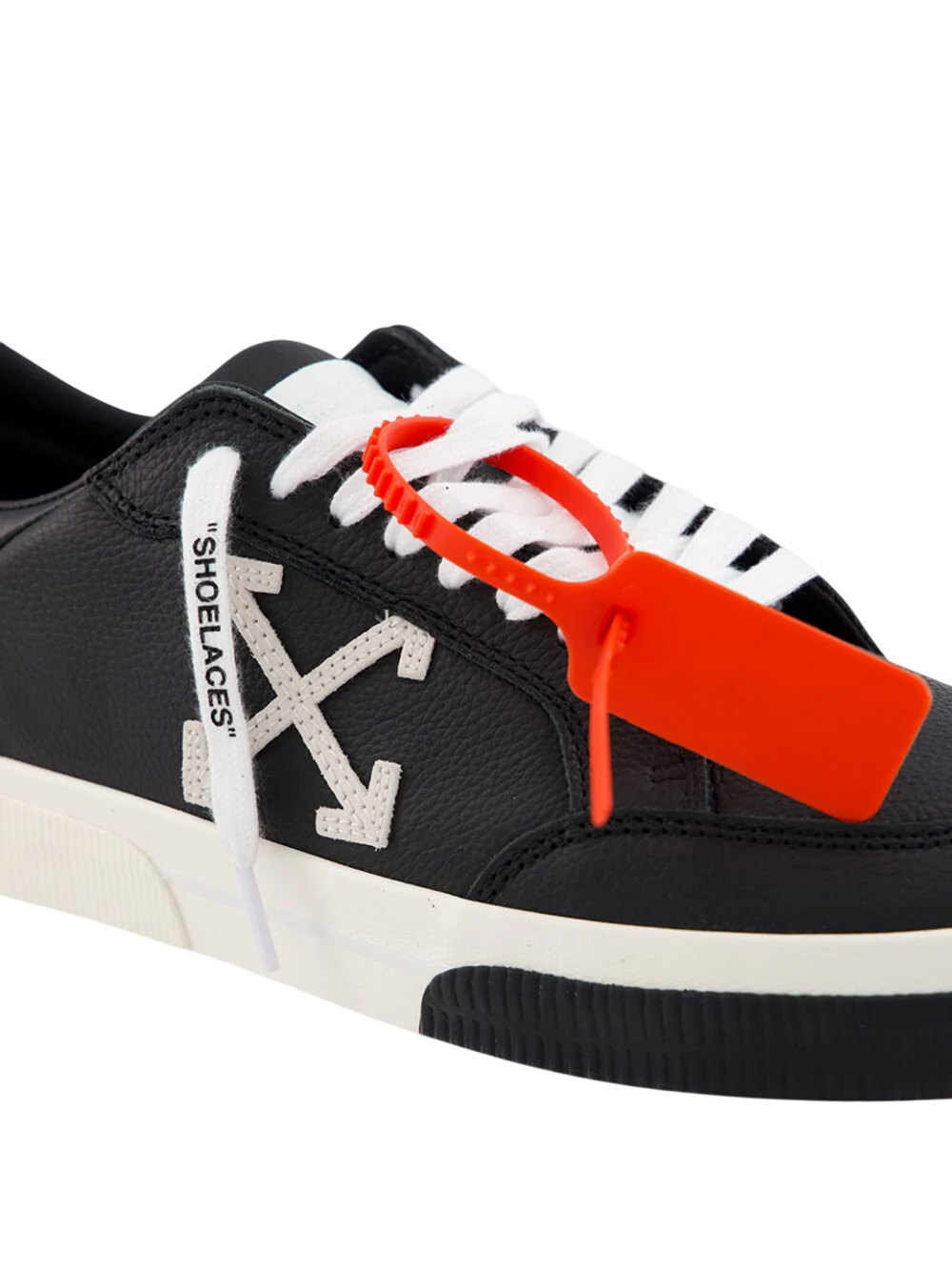 Off-white Off White Low Leather Vulcanized Sneakers For In Black