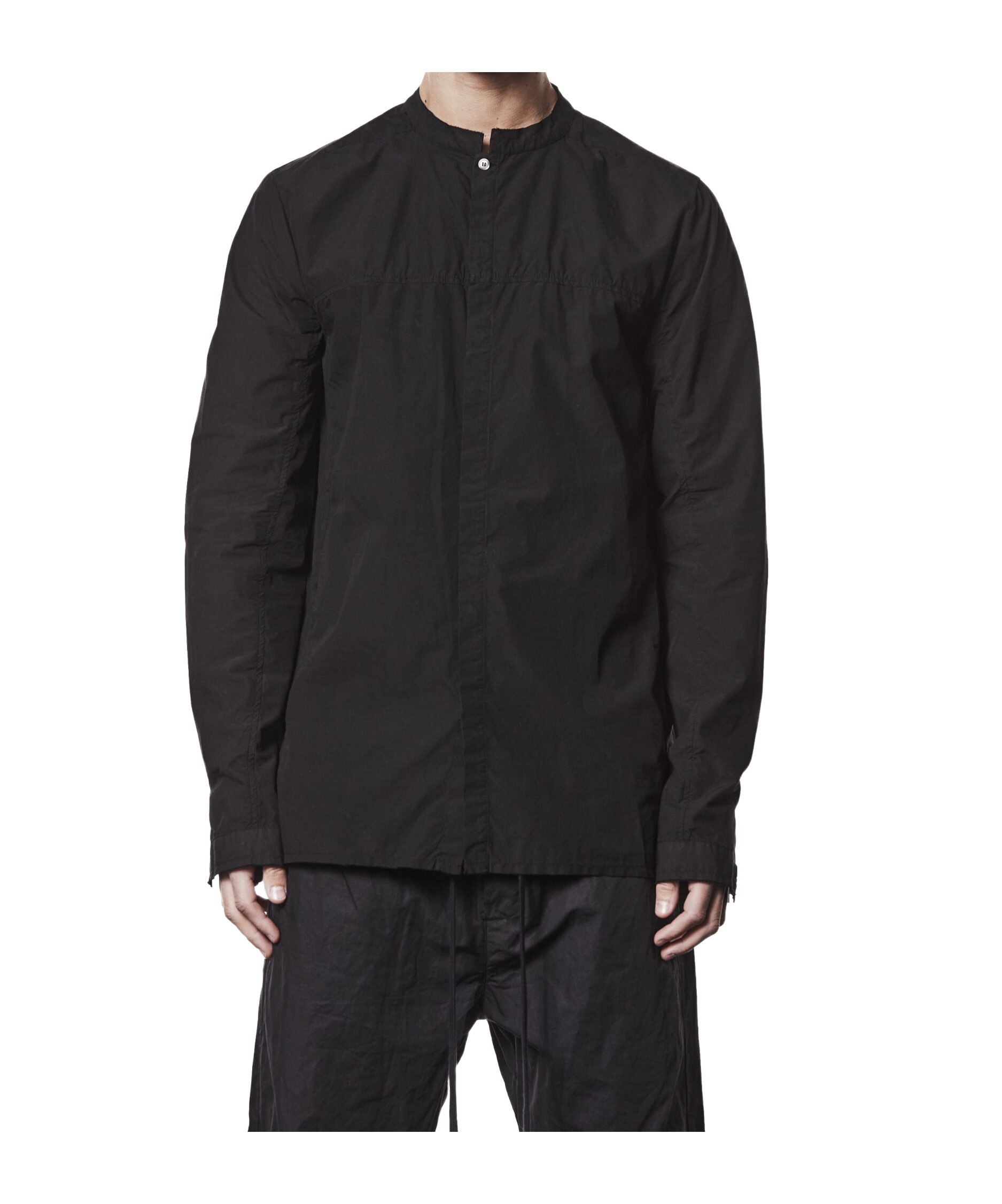 Thom Krom Gathered-detail Button Shirt In Black