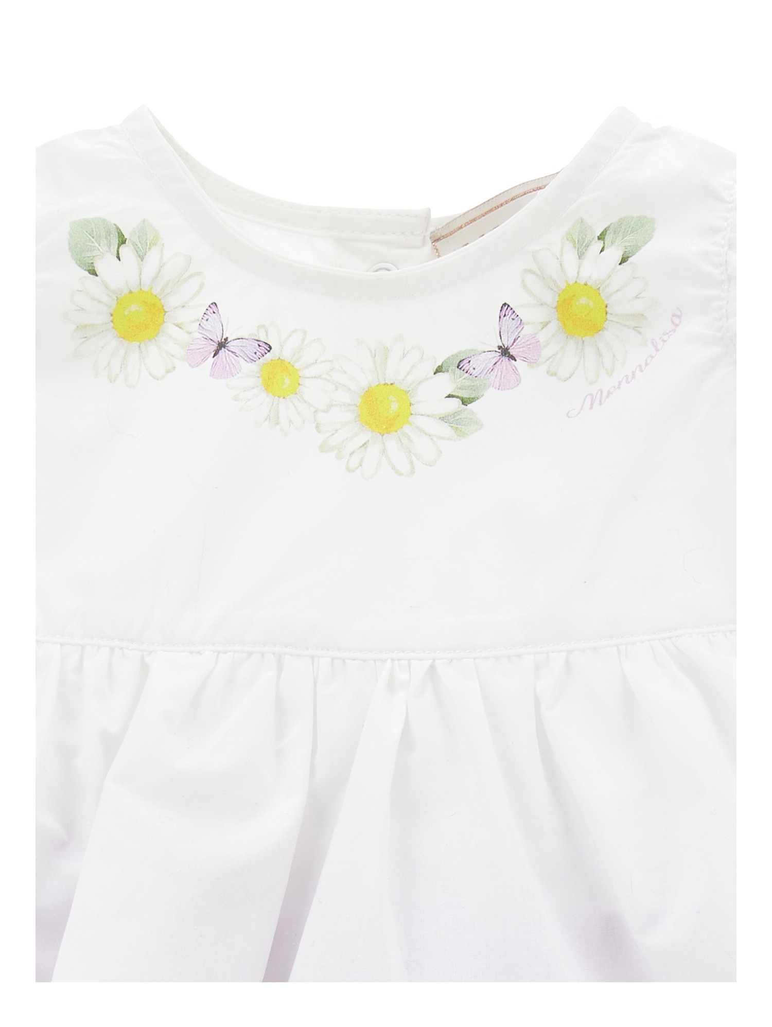 Monnalisa Floral-print Cotton Short Set (set Of Two) In White