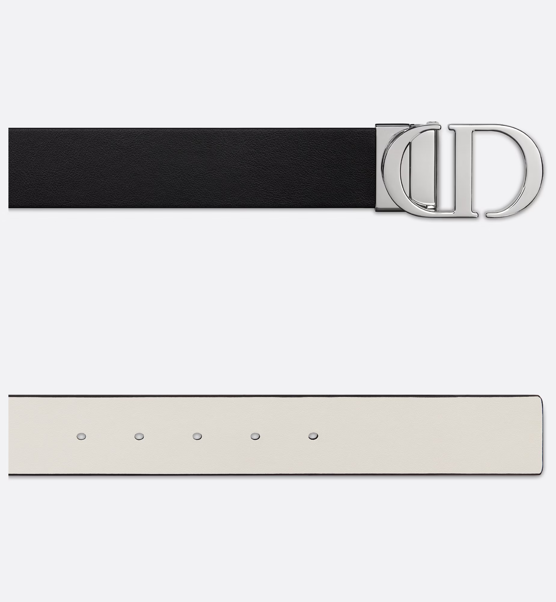 Dior 30 Montaigne Double-sided Belt In Black