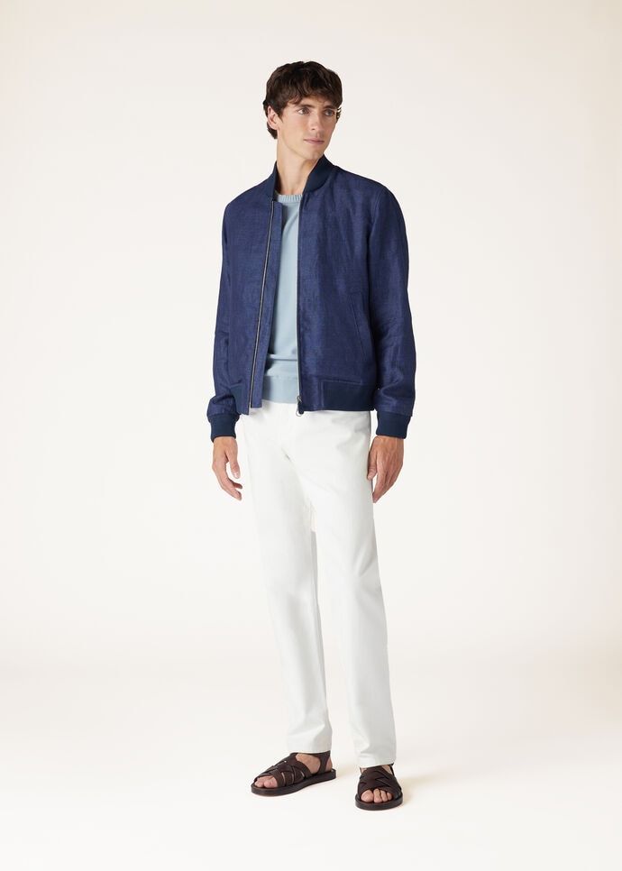 Loro Piana Long-sleeved Casual Jacket In Blue