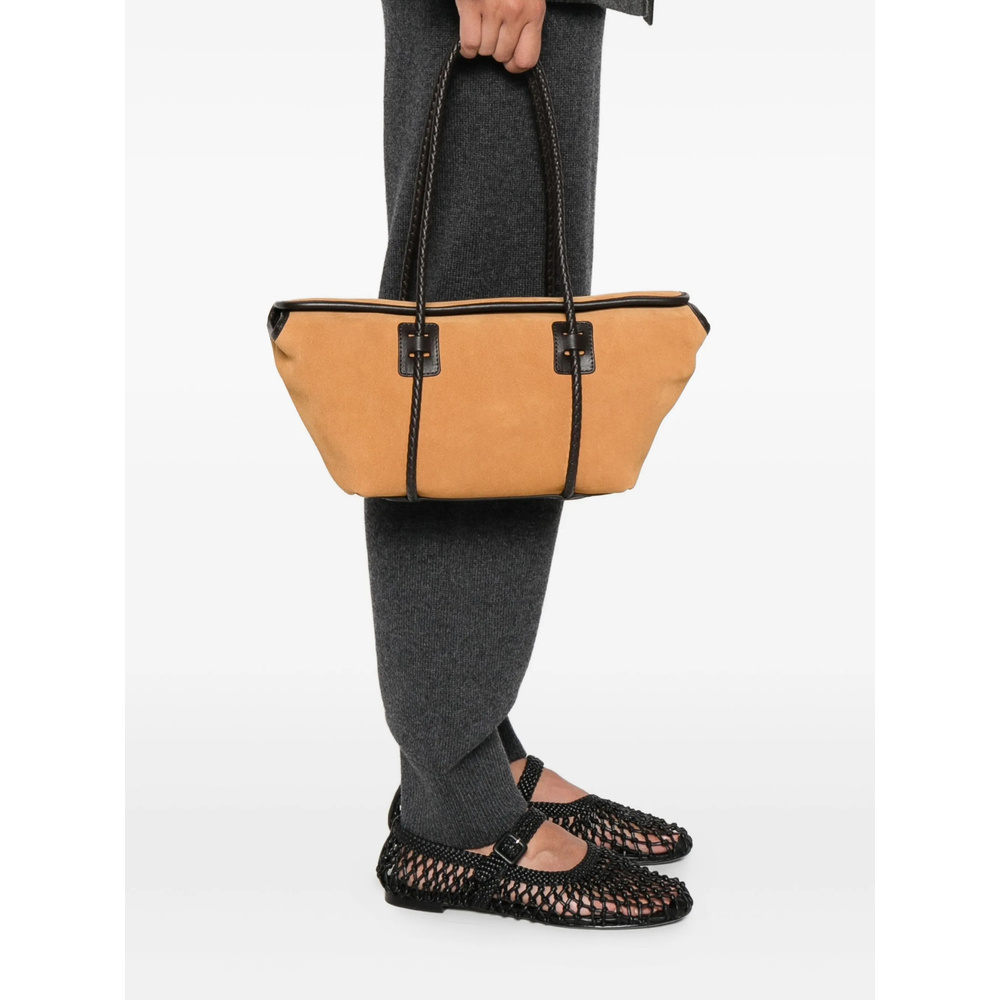 Hereu Forna Braided Handle Shoulder Bag In Brown