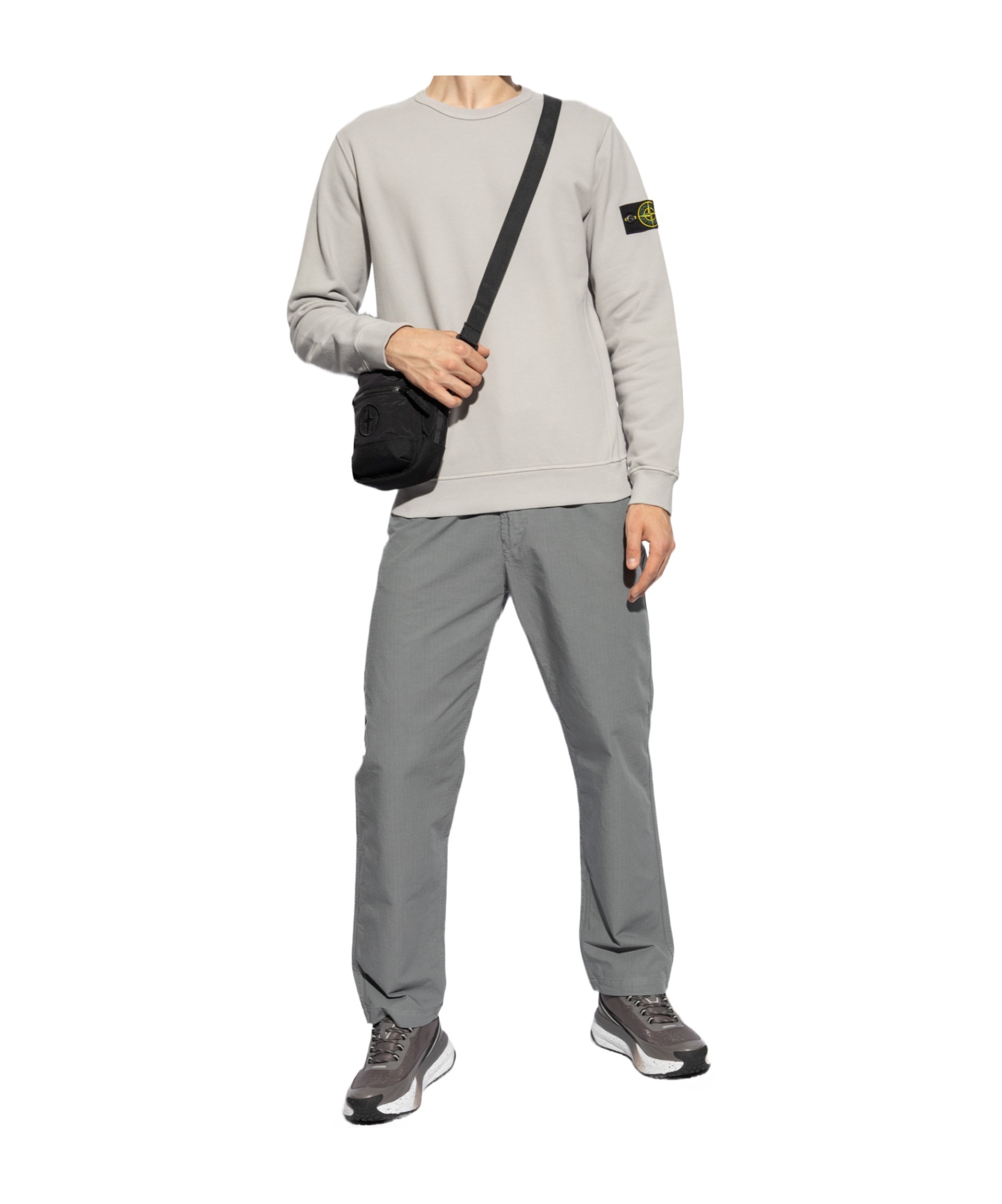 Stone Island Crewneck Sweatshirt In Gray