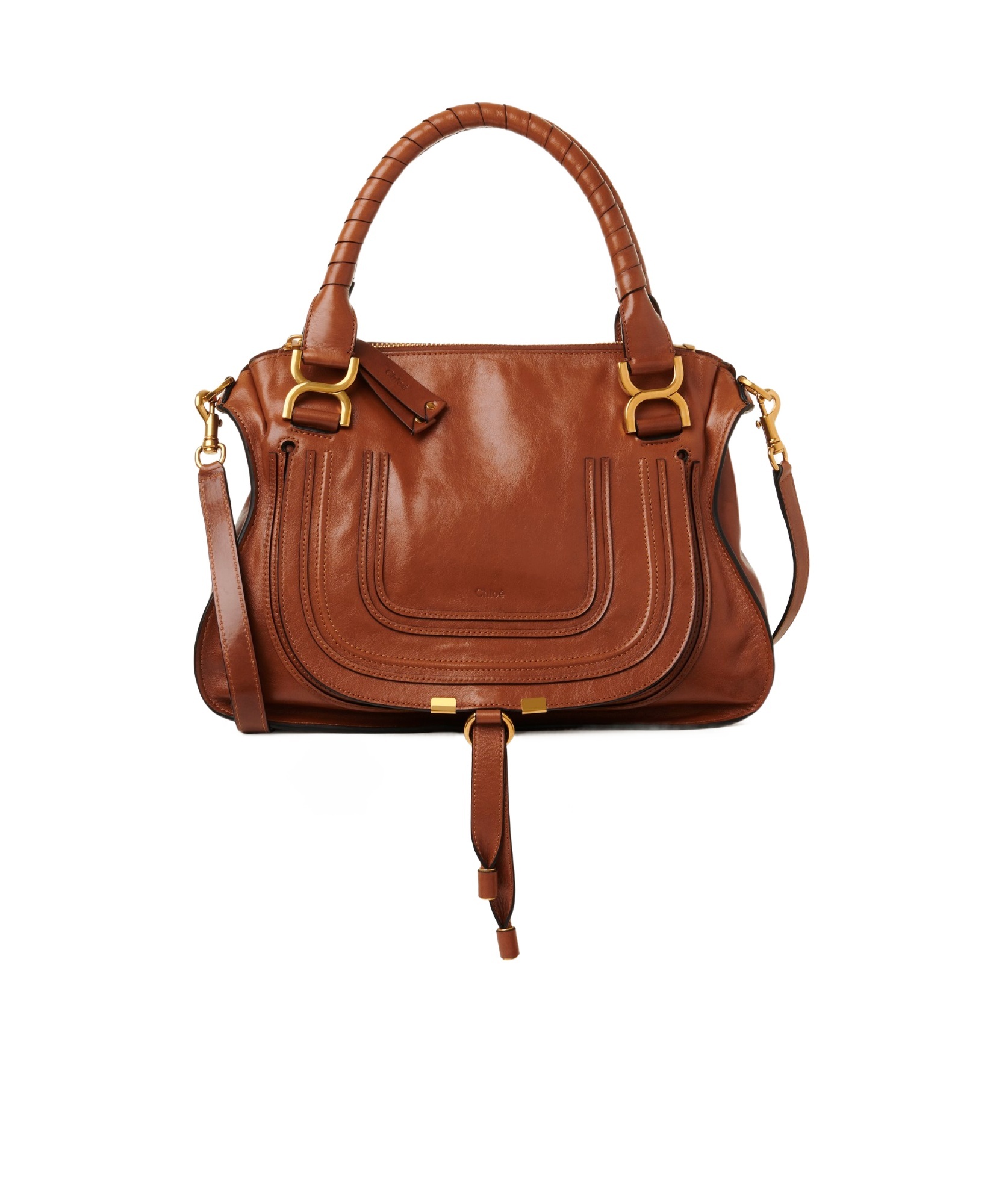 Chloé Chloe Women Brown Leather Medium Marcie Handbag In Brown