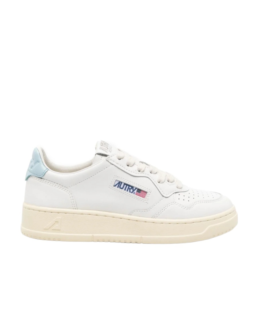Autry 'medalist Low' White Sneakers With Logo Detail And Heel Tab In White