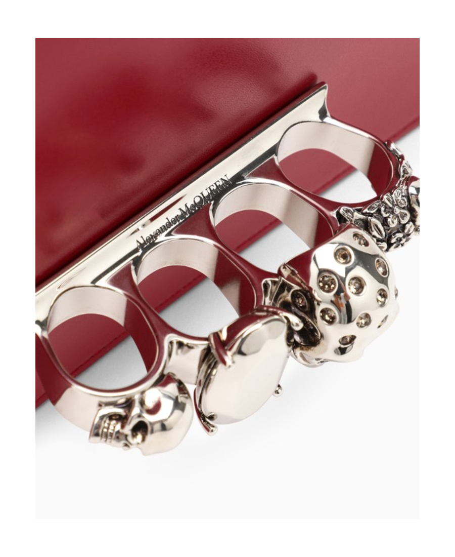 Alexander Mcqueen Jewelled Satchel Mini Shoulder Bag In Red