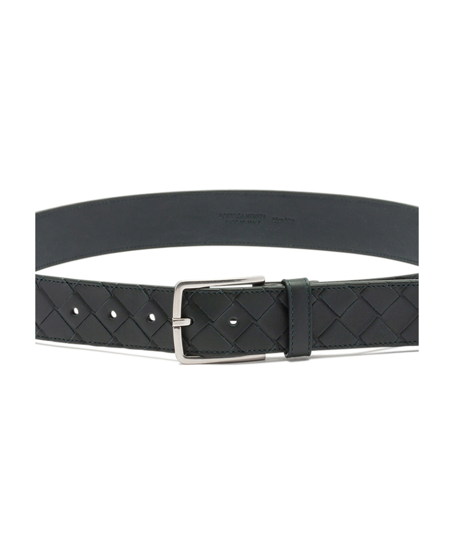 Shop Bottega Veneta Intrecciato Belt In Black