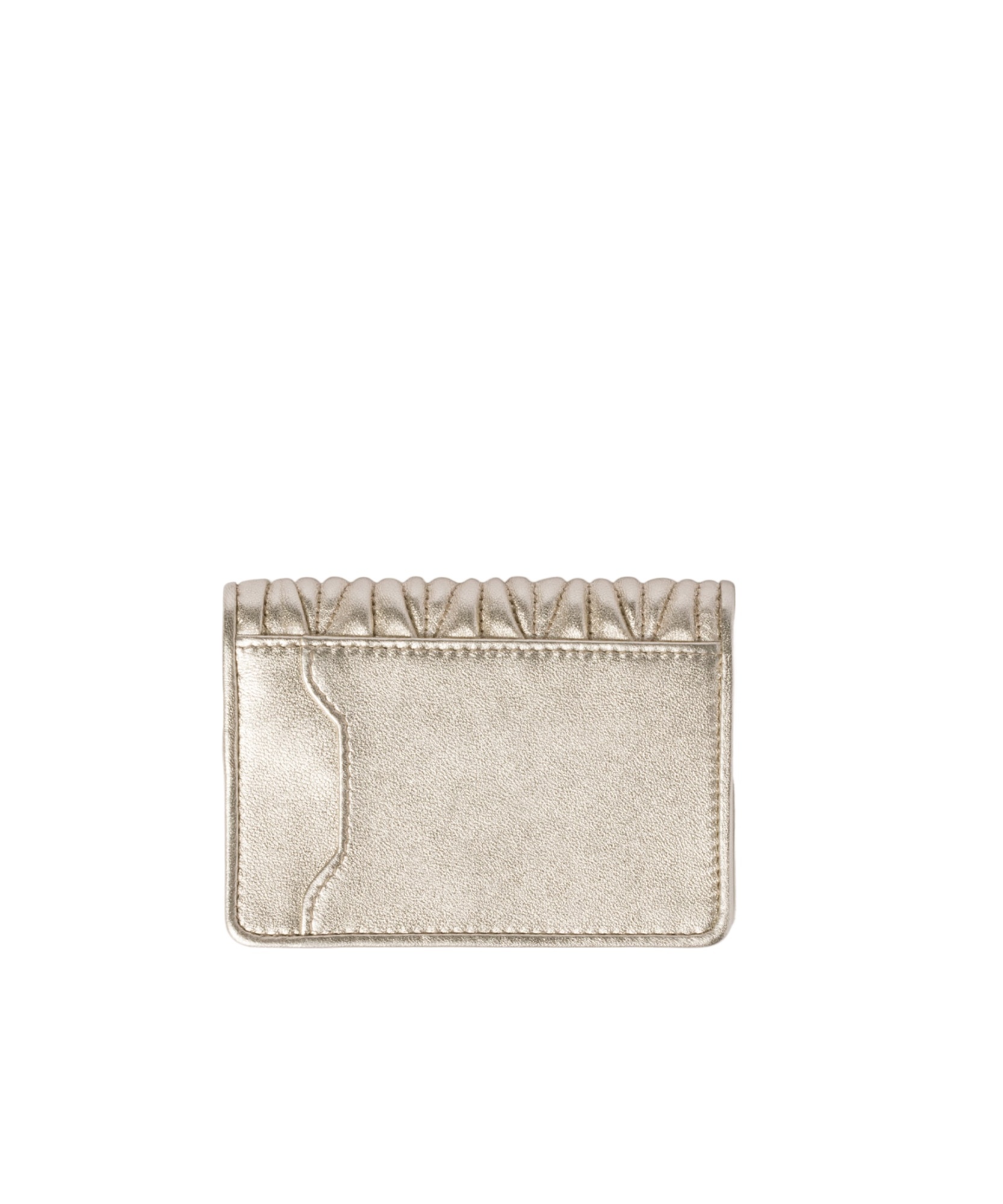 Miu Miu Matelassé Nappa Leather Card Holder In Nude