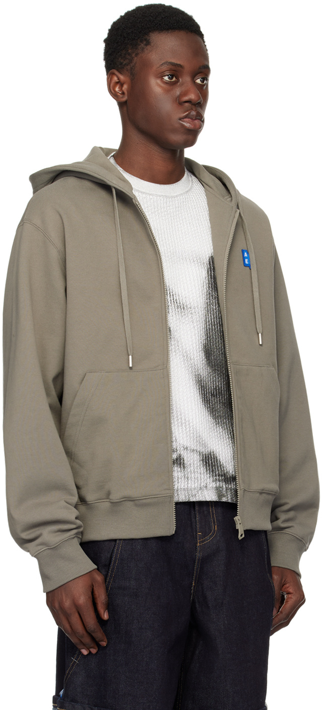 Ader Error Zipper Casual Jacket In Gray