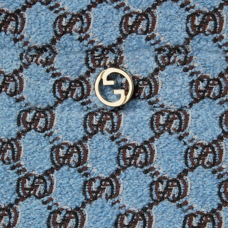 Gucci Shadow Gg Patterned Dress In Blue