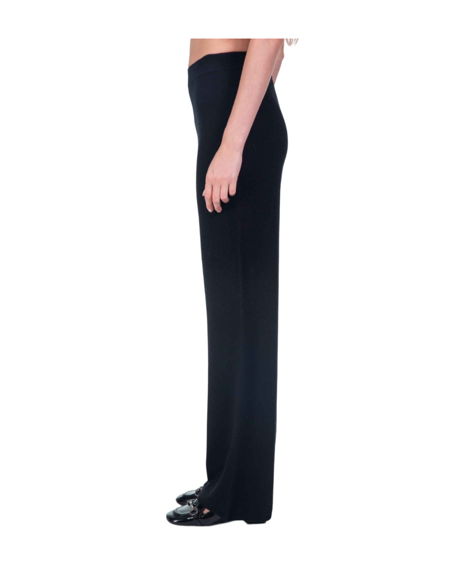 Max Mara Knitted Casual Pants In Black