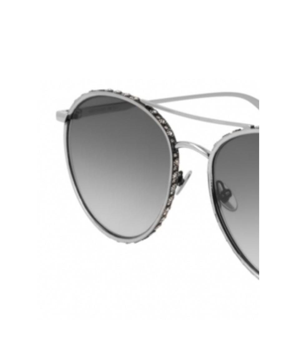 Alexander Mcqueen Logo Details Sunglasses In Gray