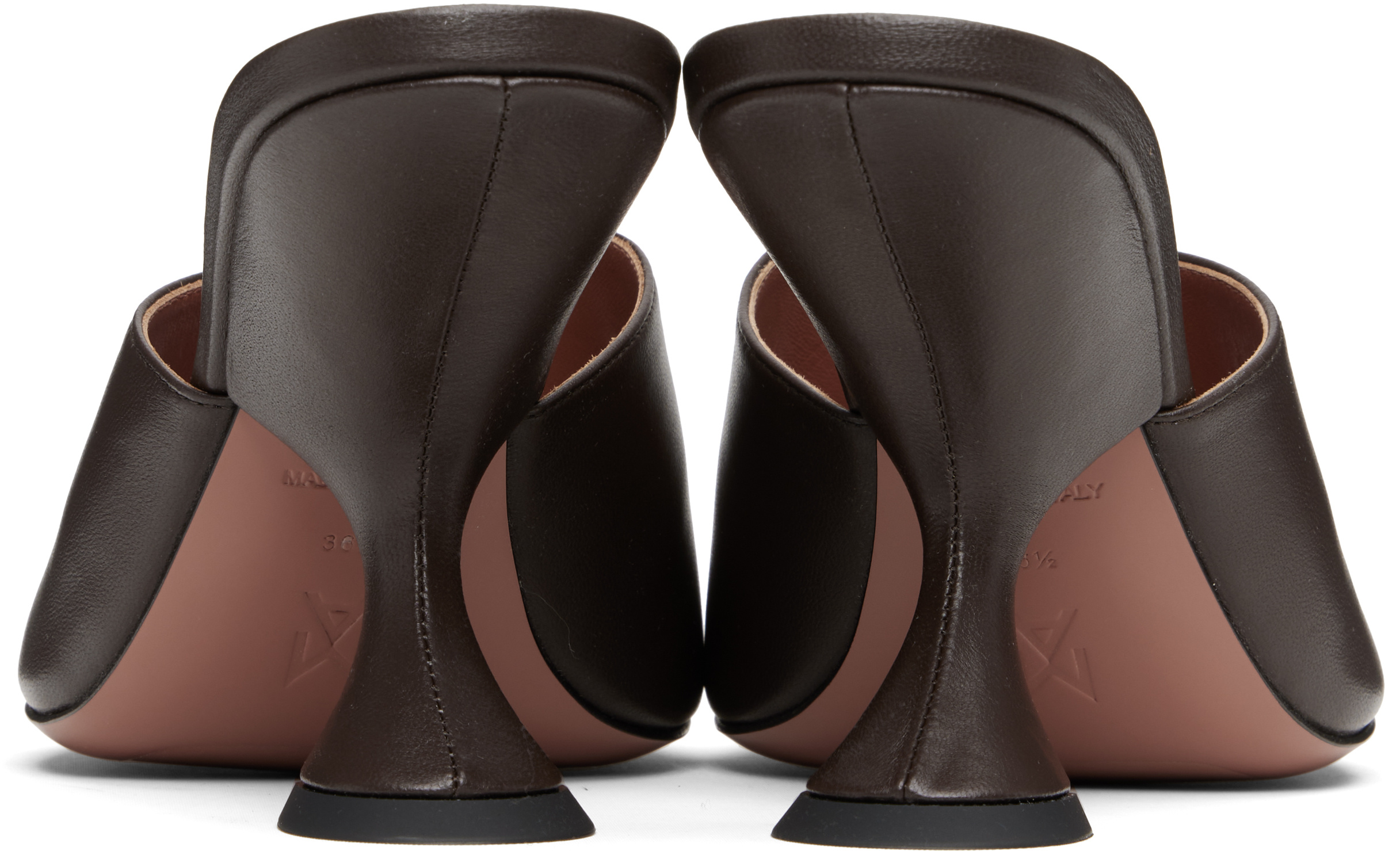 Amina Muaddi Taylor 90 High-heeled Sandals In Brown