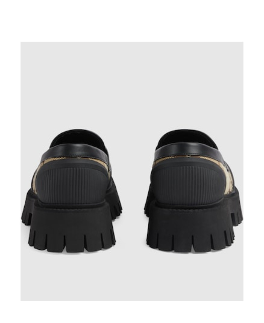 Gucci Gg Canvas Lug-sole Loafers In Multi