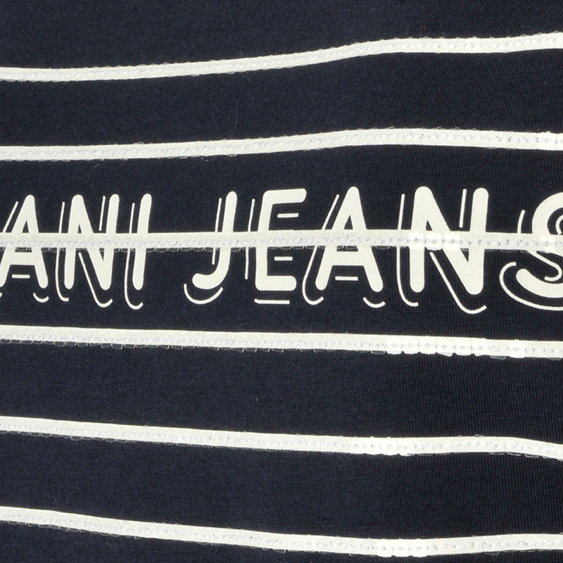 Shop Armani Jeans Letter Printed T-shirt In Black