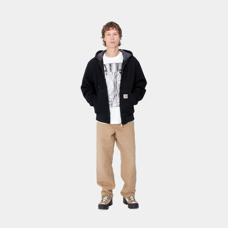 Carhartt Og Single Knee Printed Straight-leg Organic Cotton-canvas Trousers In Nude