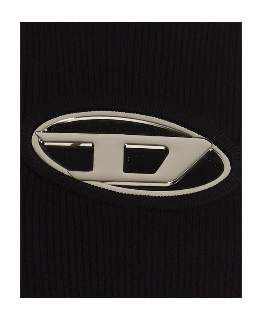 Diesel Knit Tank Top In Cashmere Blend In Black