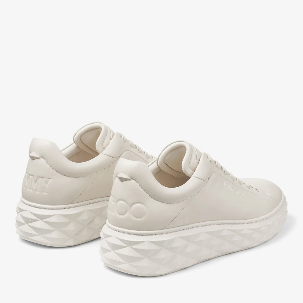 Jimmy Choo Round Toe Low-top Casual Shoes In White
