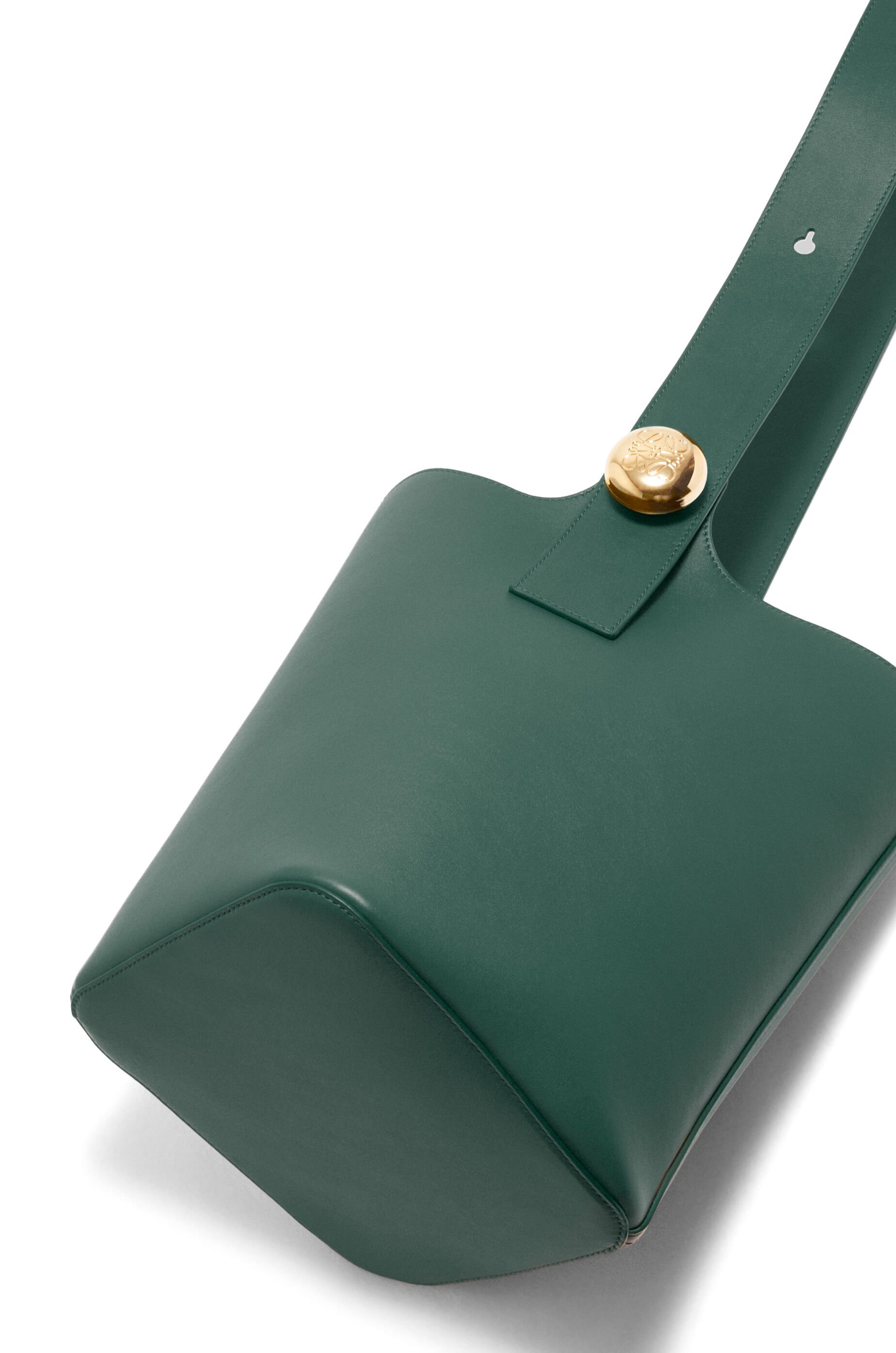 Loewe Mini Puzzle Leather Shoulder Bag In Green