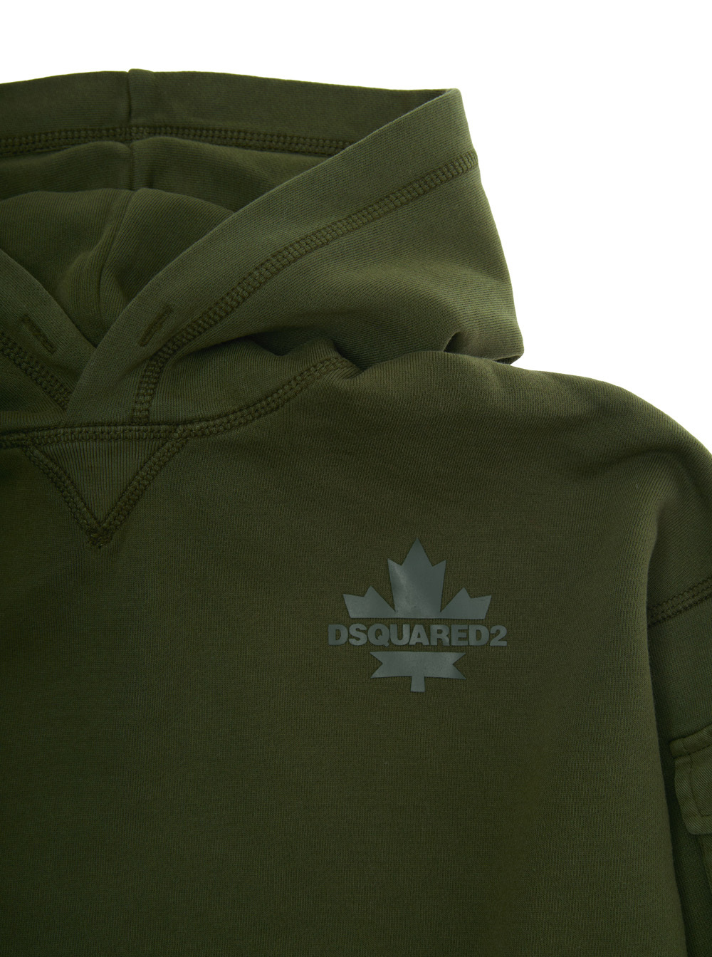 Dsquared2 Long-sleeved Hooded Sweatshirt In Green