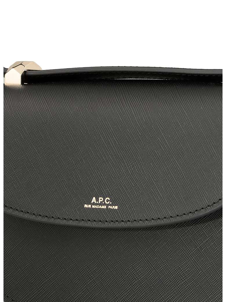 Apc Structured Mini Shoulder Bag With Adjustable Strap In Black