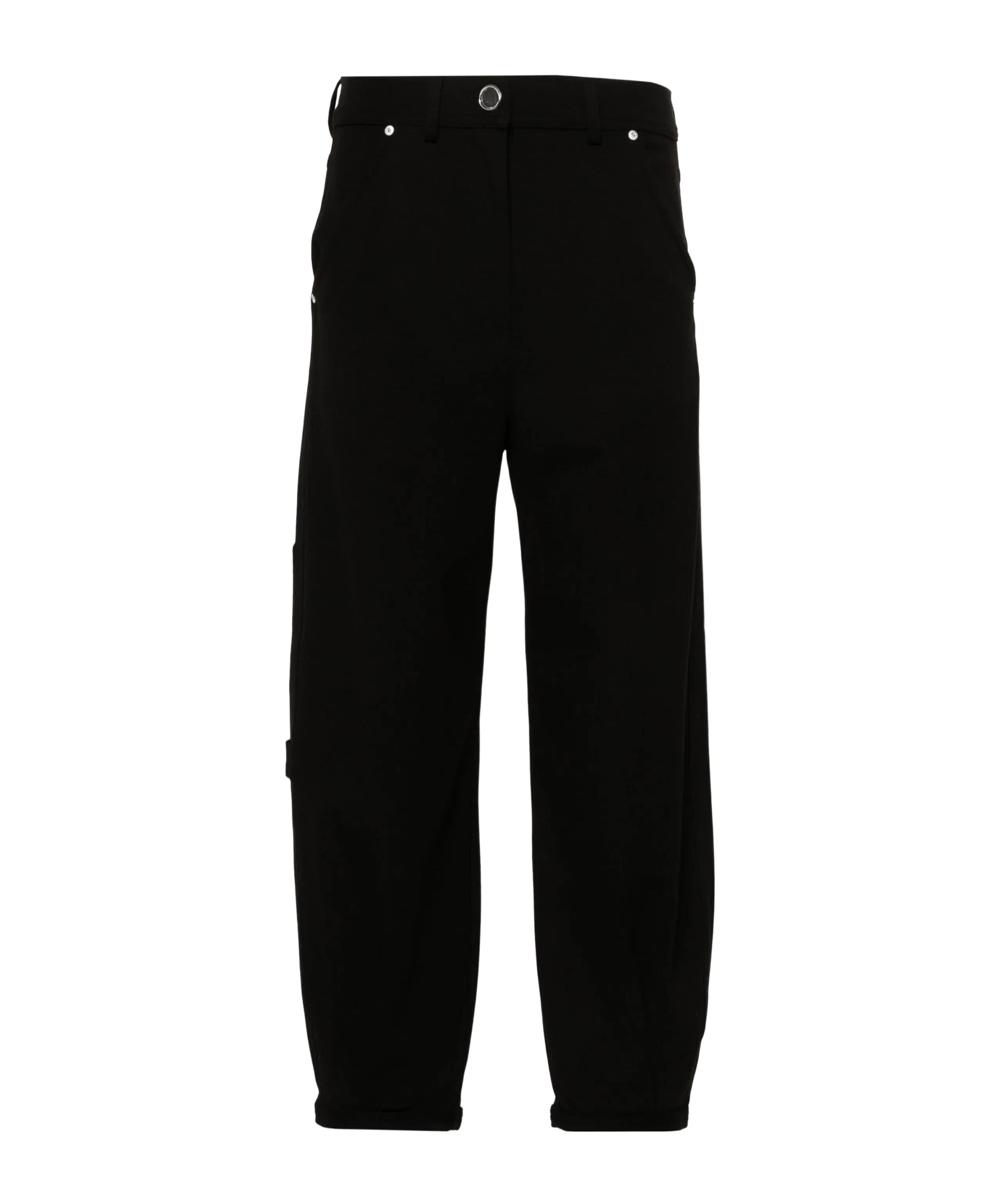 Pinko Tapered-leg Jersey Trousers In Black