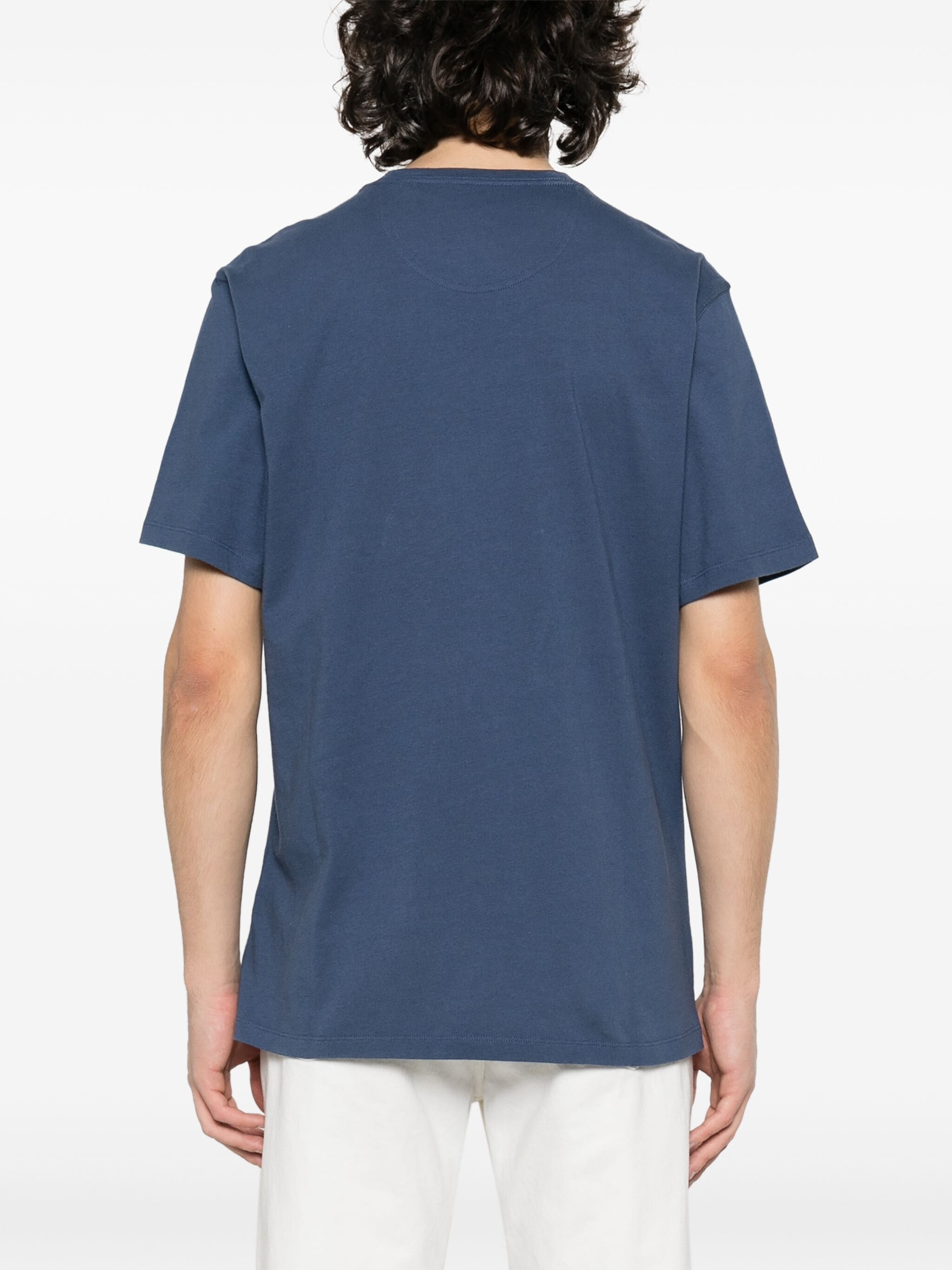 Shop Barbour X Steve Mcqueen Logo-print T-shirt In Blue