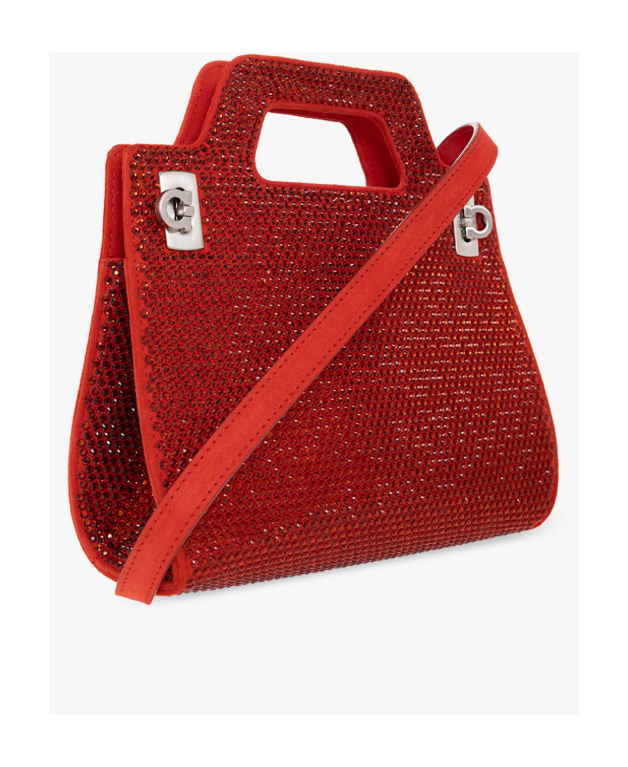 Shop Ferragamo Logo Shoulder Bag In Red
