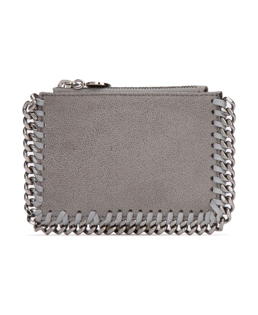 Stella Mccartney Falabella Coin Pouch In Gray