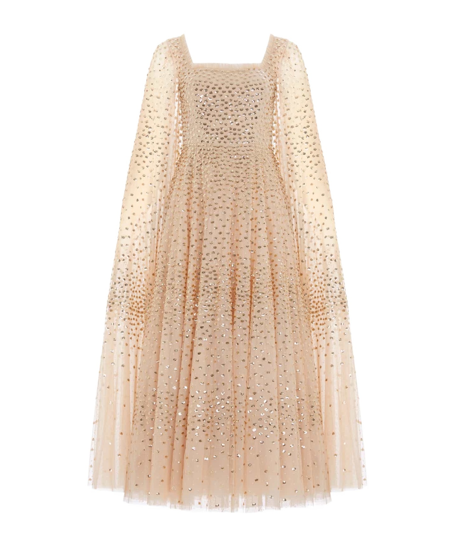 Needle & Thread Sequined Dress In Nude
