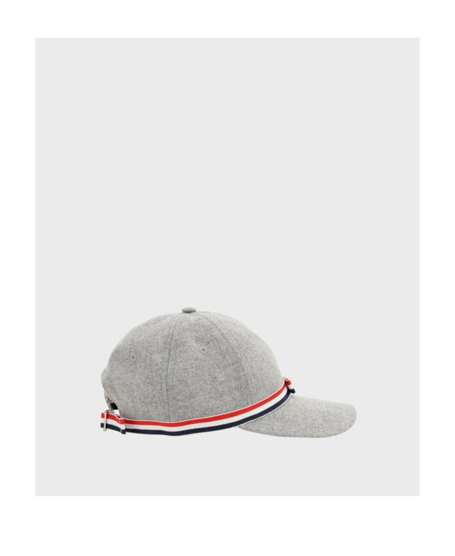 Thom Browne 4-bar Bow Baseball Cap Grey In Gray