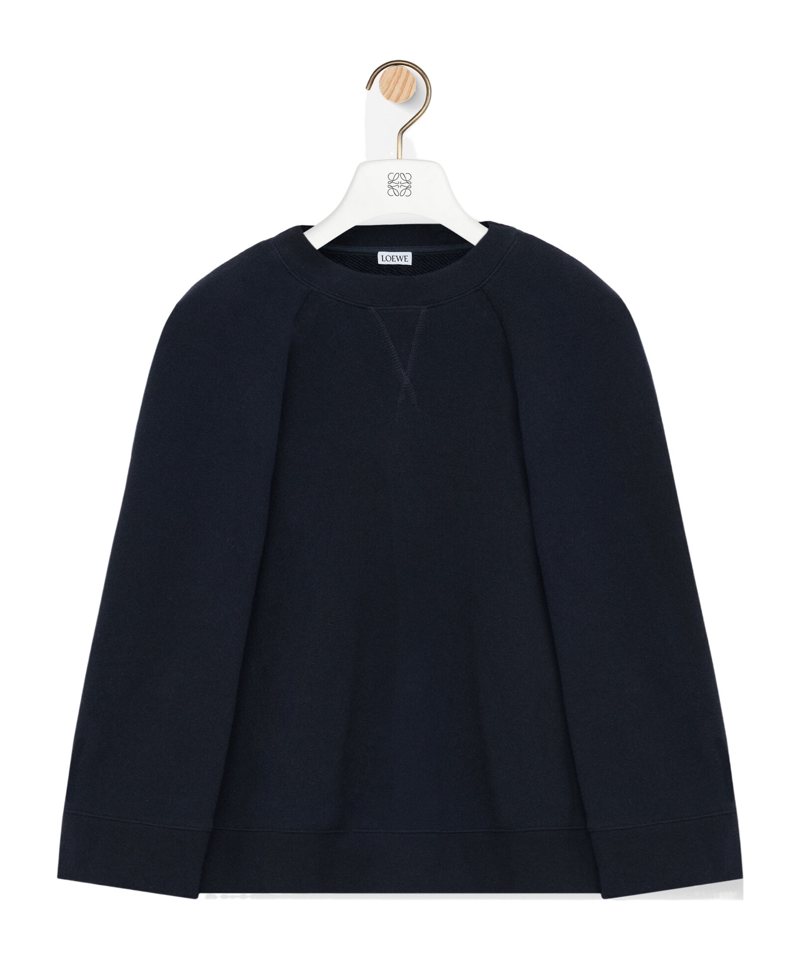 Loewe Cotton And Cashmere-blend Jersey Poncho In Blue