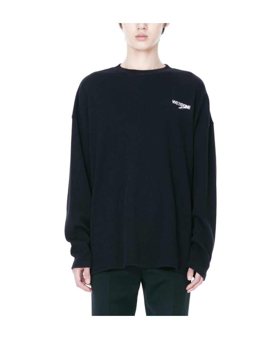 We11 Done Round Neck Hoodie In Black