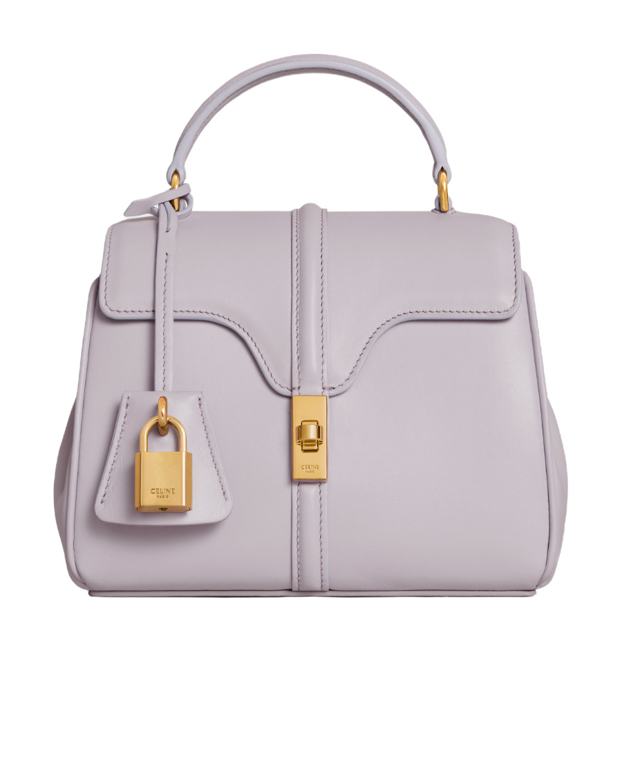 Celine Mini 16 Flip Shoulder Bag In Purple