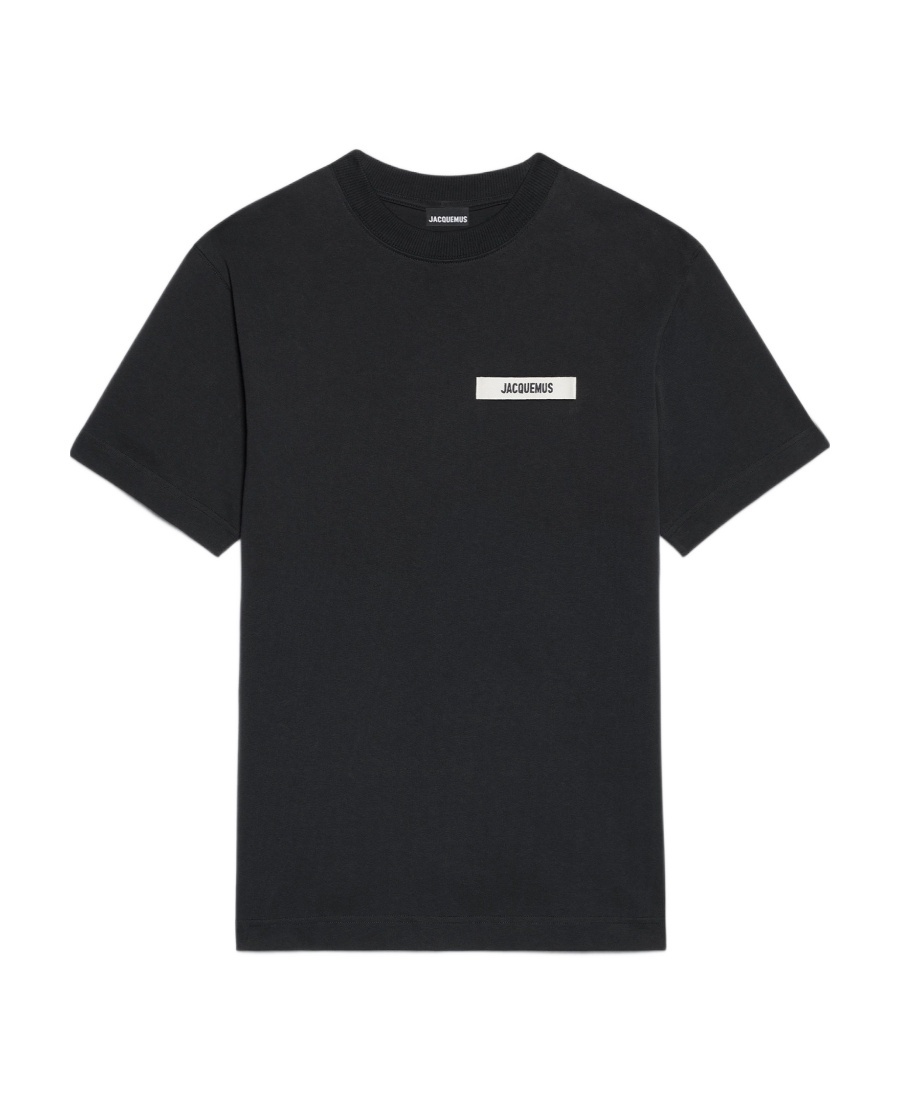 Shop Jacquemus Logo Embroidered Crewneck T-shirt In Black